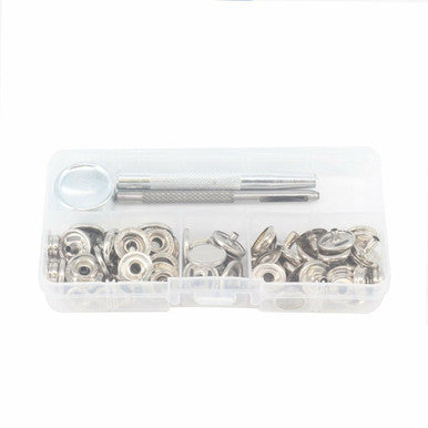 15mm Press Studs with 3-Part Fixing Hand Tool