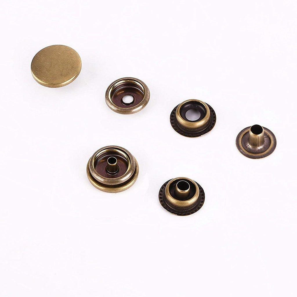 4-Part Brass Press Studs - Large