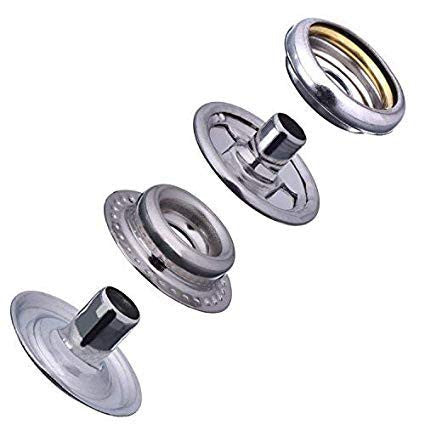 4-Part Brass Press Studs - Large