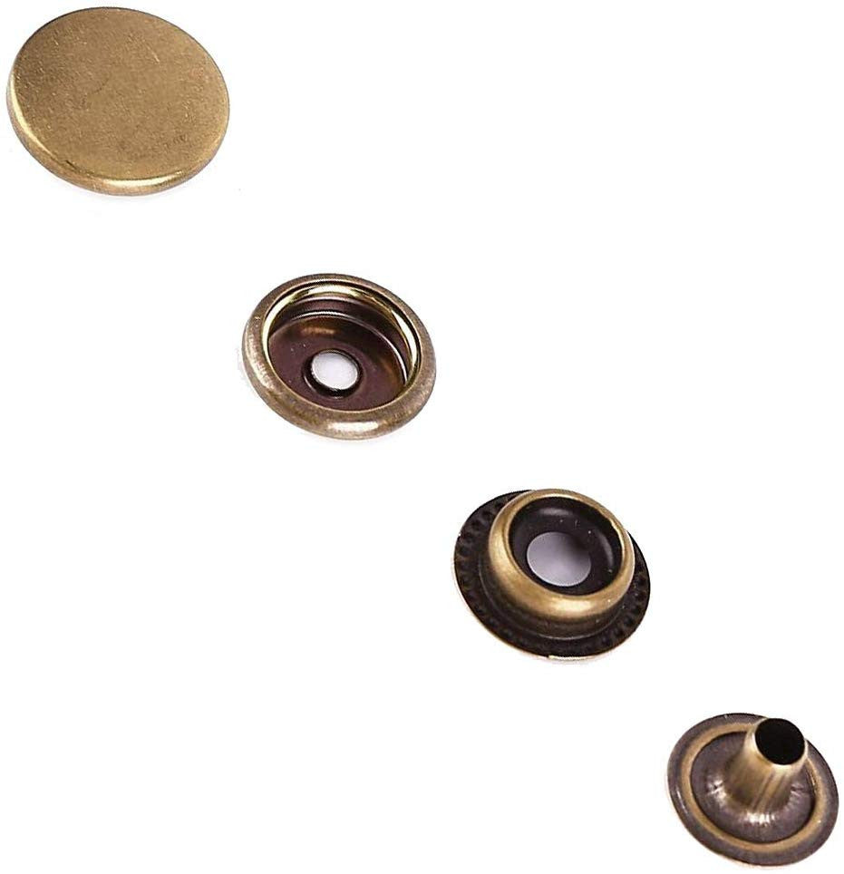 4-Part Brass Press Studs - Large