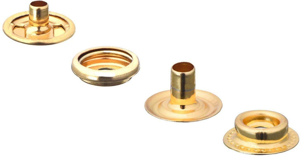 4-Part Brass Press Studs - Large