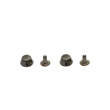 6mm Flat Head Mushroom Studs (Pack of 100) - Gunmetal