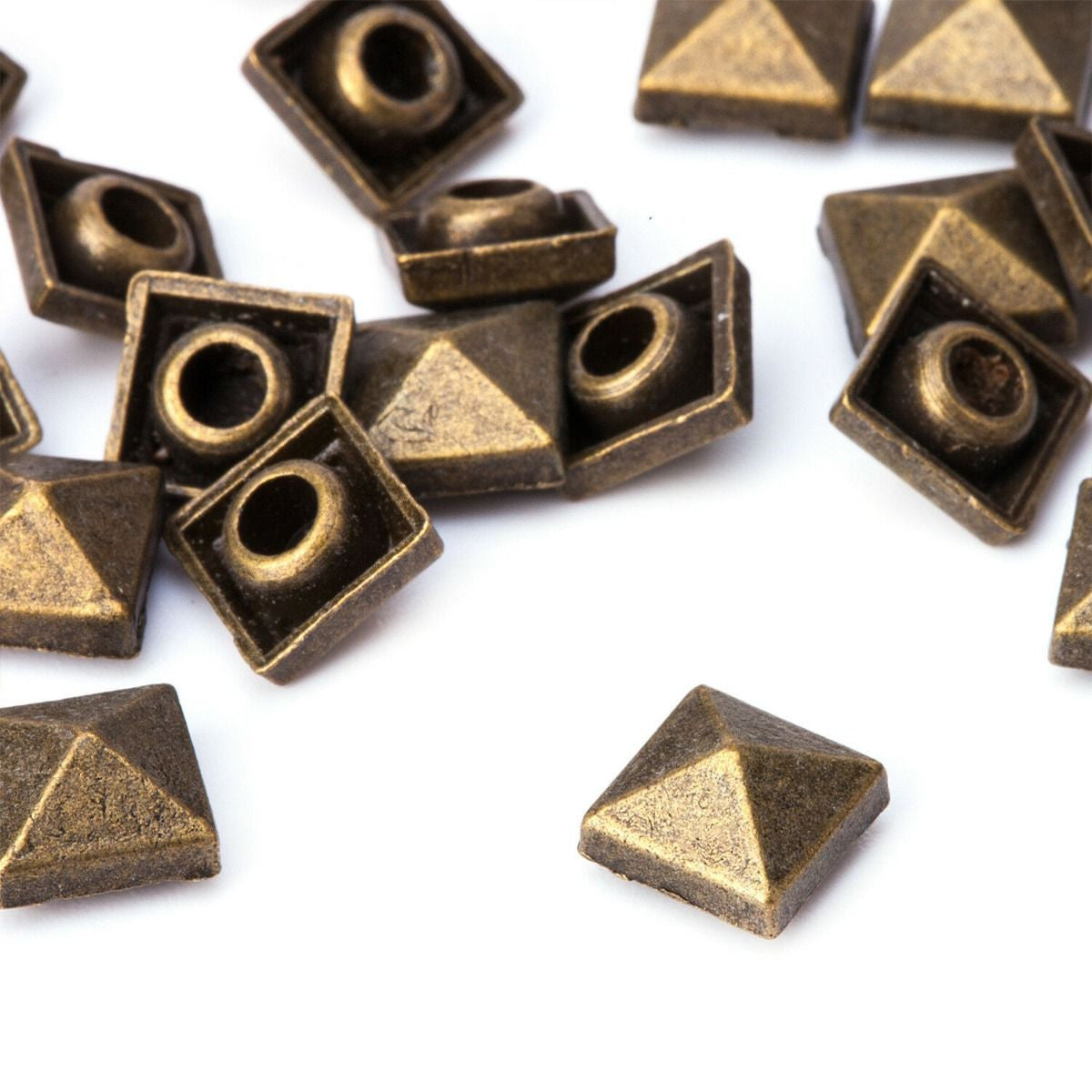 Pyramid Shaped Bronze Studs with Base Pin (Pack of 100) - Trimming