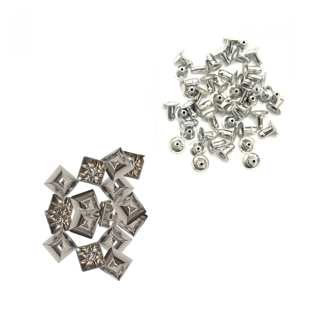 15mm Plastic Pyramids with Rivets (Pack of 100)