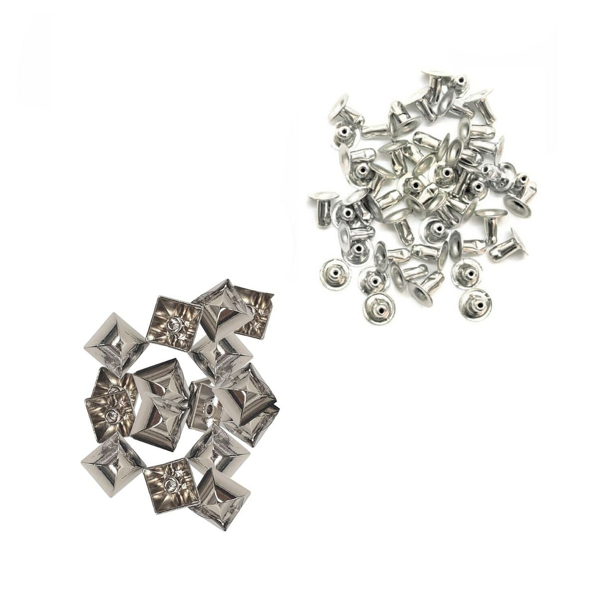 15mm Plastic Pyramids with Rivets (Pack of 100)