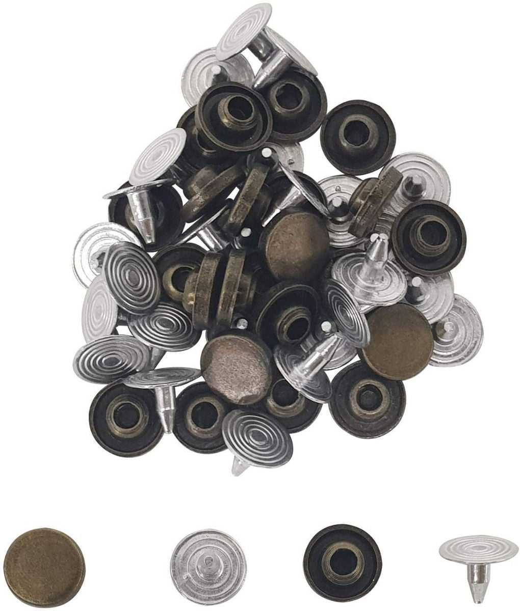 Brass Flat Head Studs - (Pack of 100)