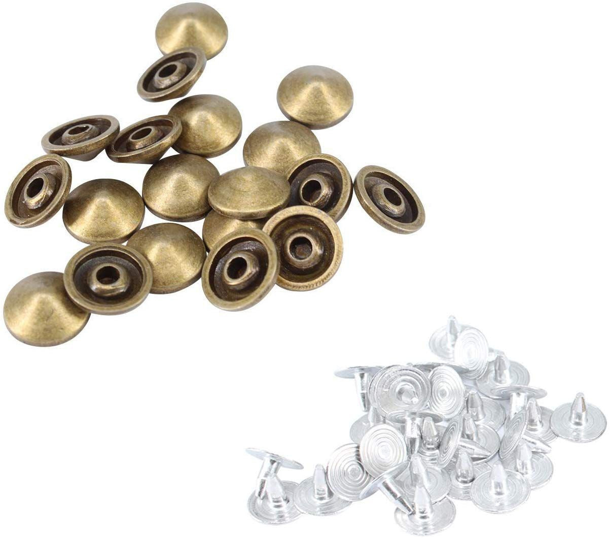 Brass Low Elevation Cone Studs with Base Pin - (Pack of 100)