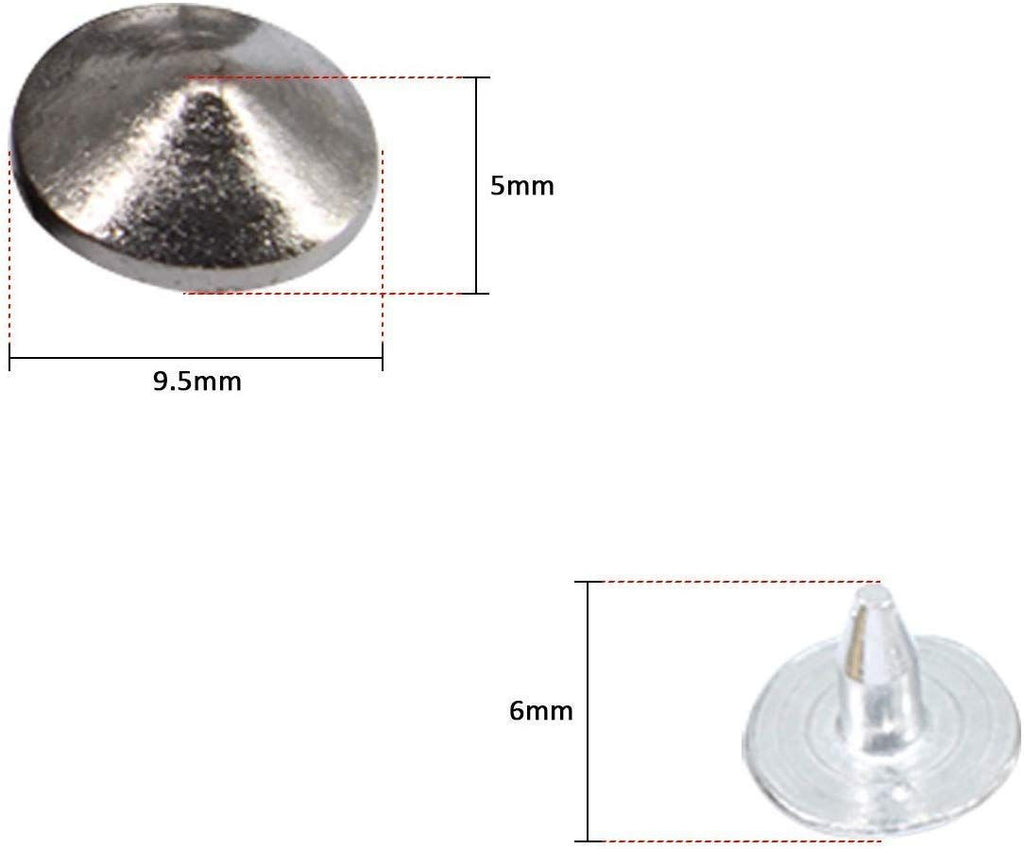 Brass Low Elevation Cone Studs with Base Pin - (Pack of 100)