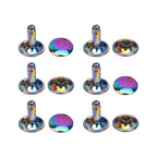 Rainbow Double Cap Brass Rivets (Pack of 10)