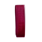 20m Organza Woven Edge Ribbon - Raisin
