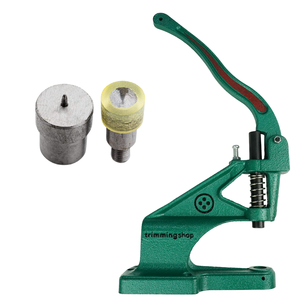 The Green Machine Hand Press® with Single Cap Tubular Rivets Die Set