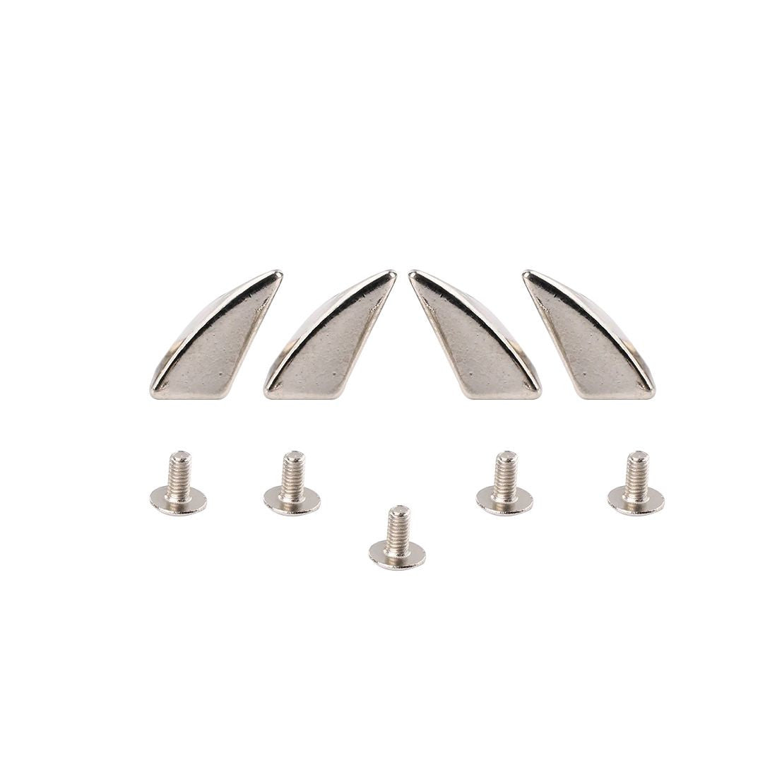 Metal Dragon Claw Cone Spike Studs with Back Screws (Pack of 10) - Silver