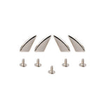 Metal Dragon Claw Cone Spike Studs with Back Screws (Pack of 10) - Silver