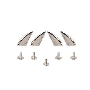 Metal Dragon Claw Cone Spike Studs with Back Screws (Pack of 10) - Silver
