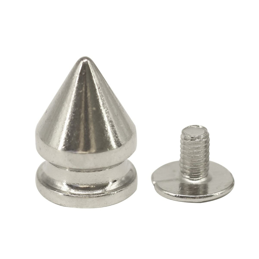10mm x 14mm Metal Tree Shape Screwback Studs (Pack of 50) - Silver