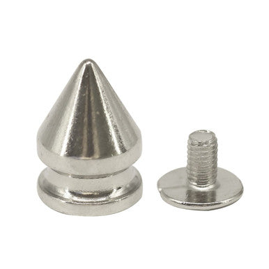 10mm x 14mm Metal Tree Shape Screwback Studs (Pack of 50) - Silver