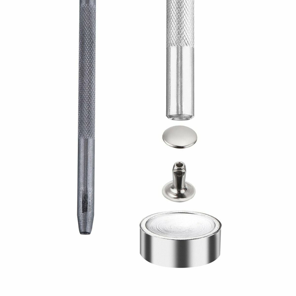 Silver Single Cap Tubular Rivets (Pack of 100)