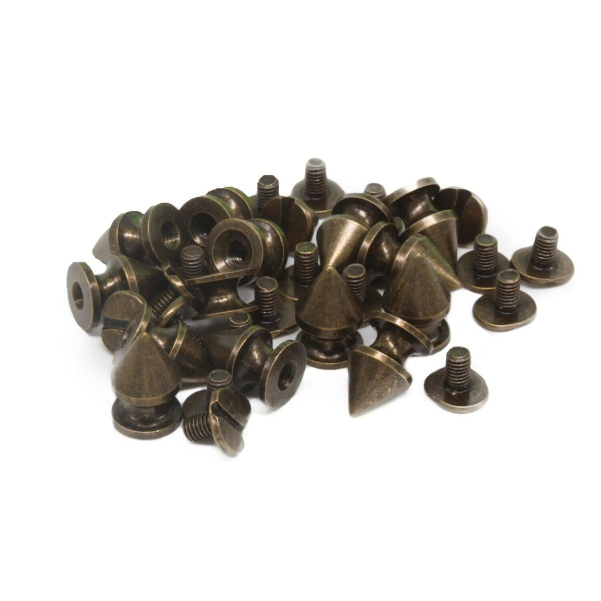 Metal Screw-Back Cone Studs, 8mm x 5mm - (Pack of 50)