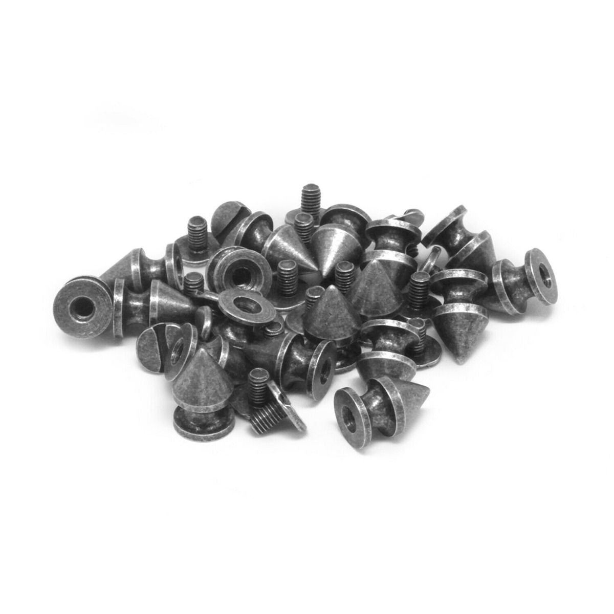 Metal Screw-Back Cone Studs, 8mm x 5mm - (Pack of 50)