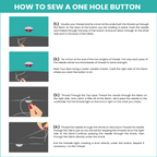 Plastic Shank Buttons - Black - (Pack of 6)