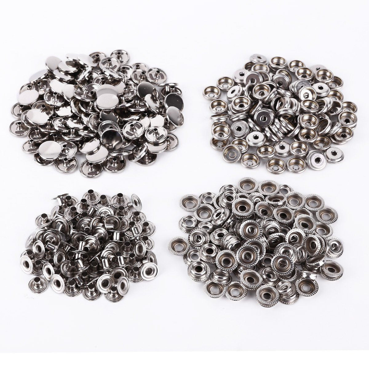 4-Part Brass Press Studs - Large