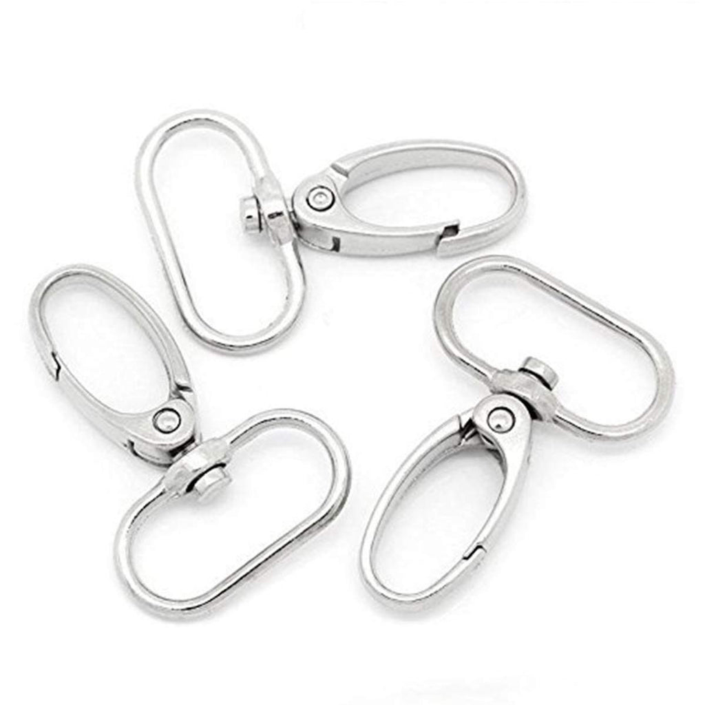 Swivel Clasp Snap Hooks with Rounded Rectangle Ring (Pack of 2)
