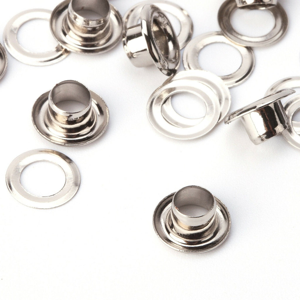 Brass Eyelets with Chrome Plating - (Pack of 100)