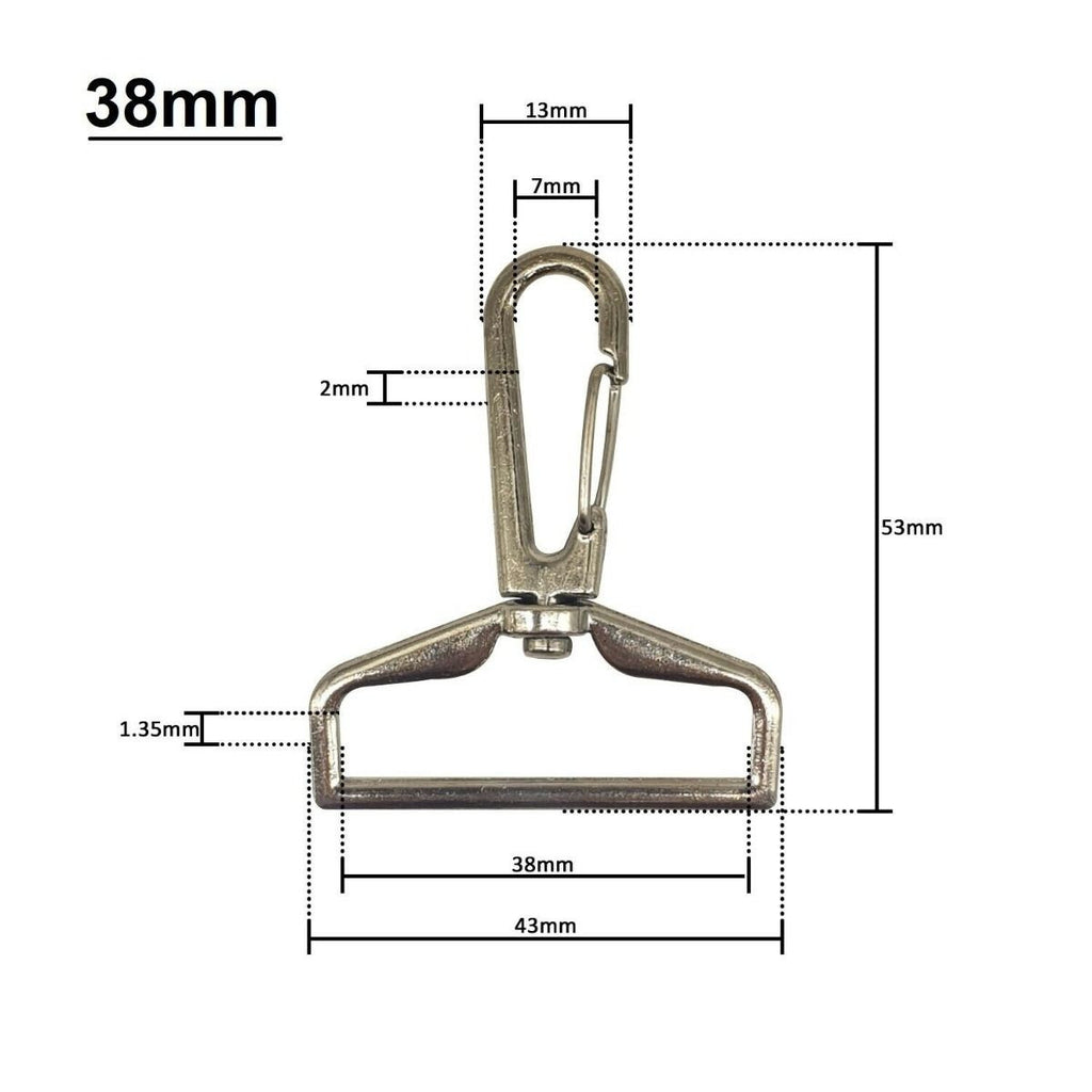 Swivel Lobster Clasp Snap Hook with Square D-Ring (Pack of 1)