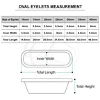 Brass Oval Eyelets with Washers and Fixing Hand Tool (Pack of 50)