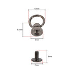 Brass Chicago Screw Dome Head Rivet with O Ring