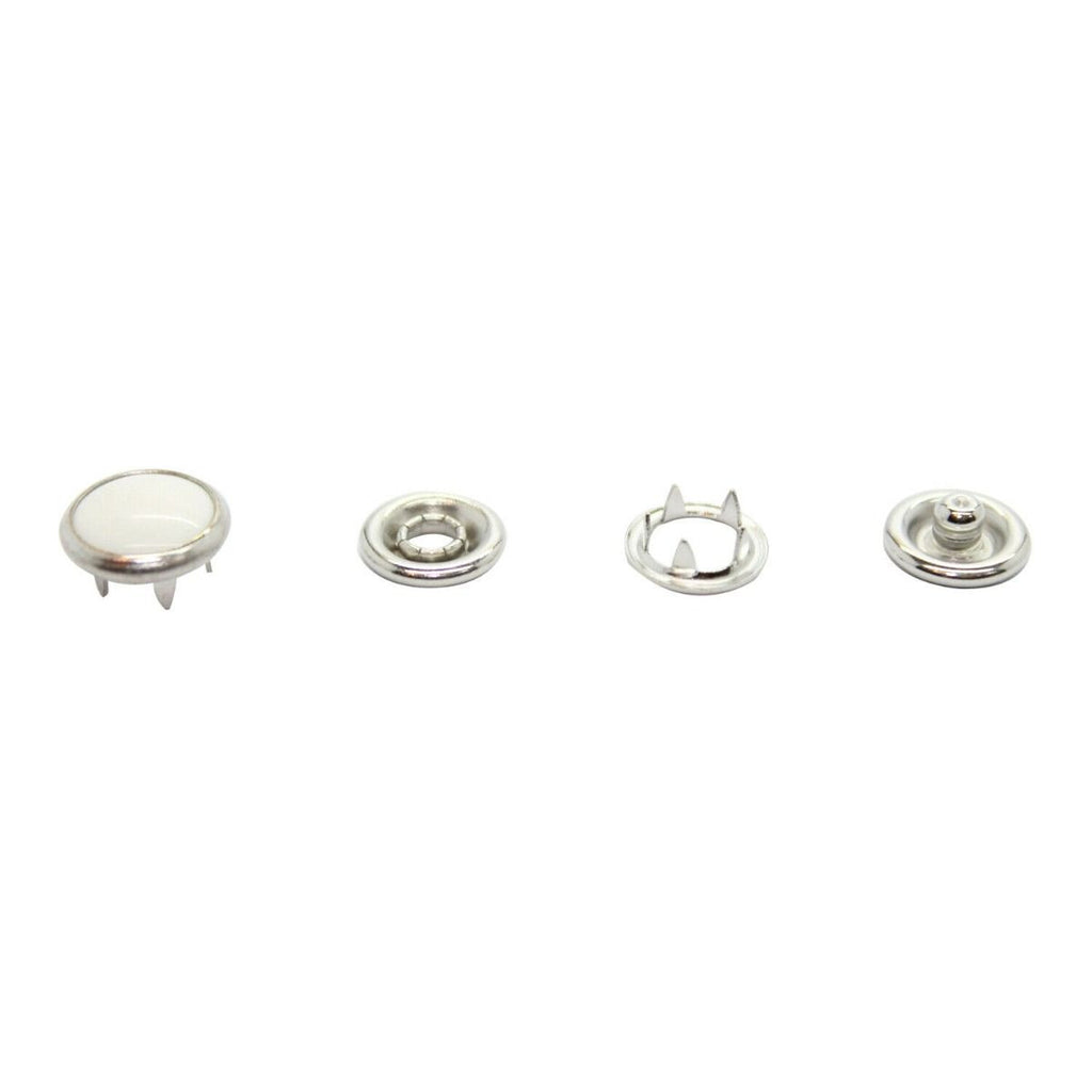 12mm Pearl White Cap Snap Poppers