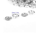 11mm Snap Poppers - Silver