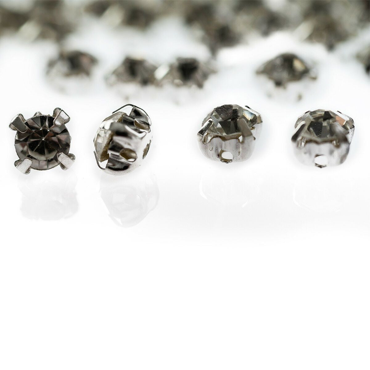 Sew-On Diamante Glass Beads (Pack of 50)