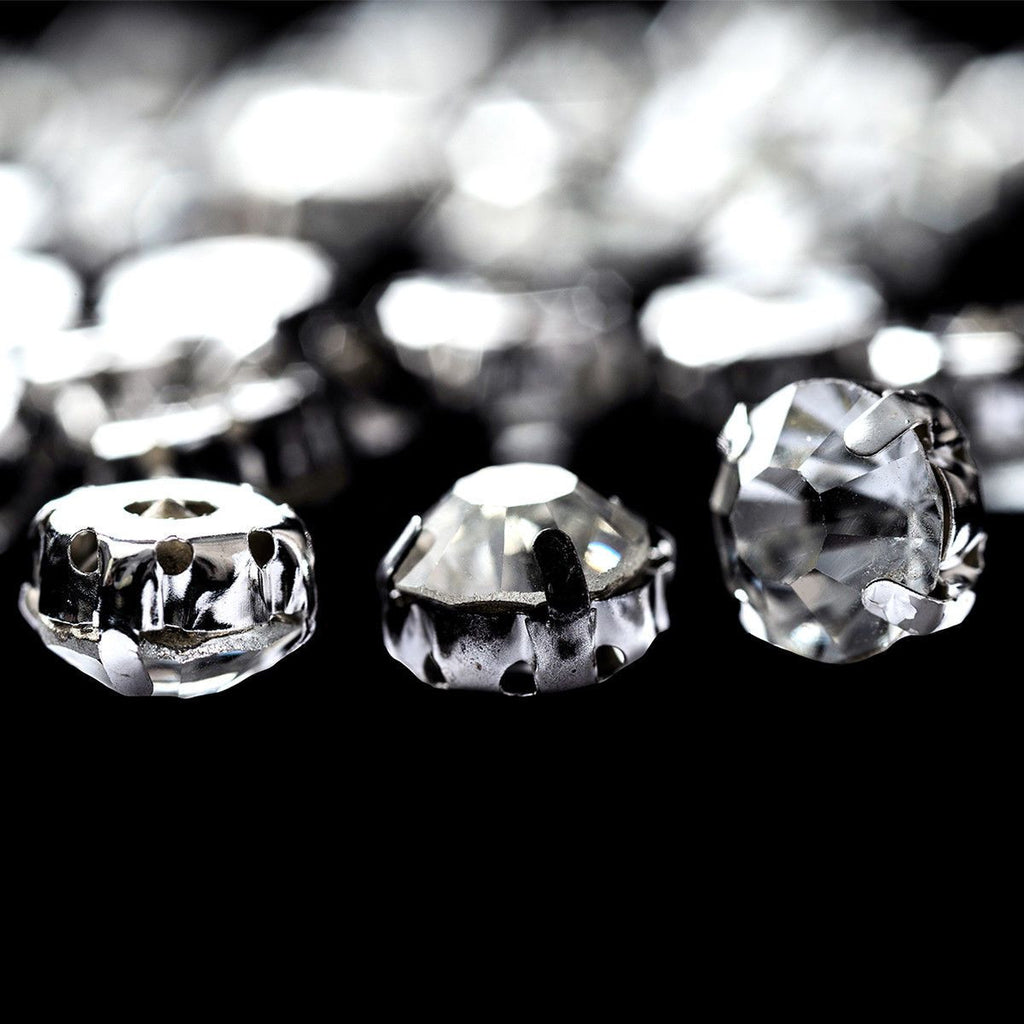 Sew-On Diamante Glass Beads (Pack of 50)