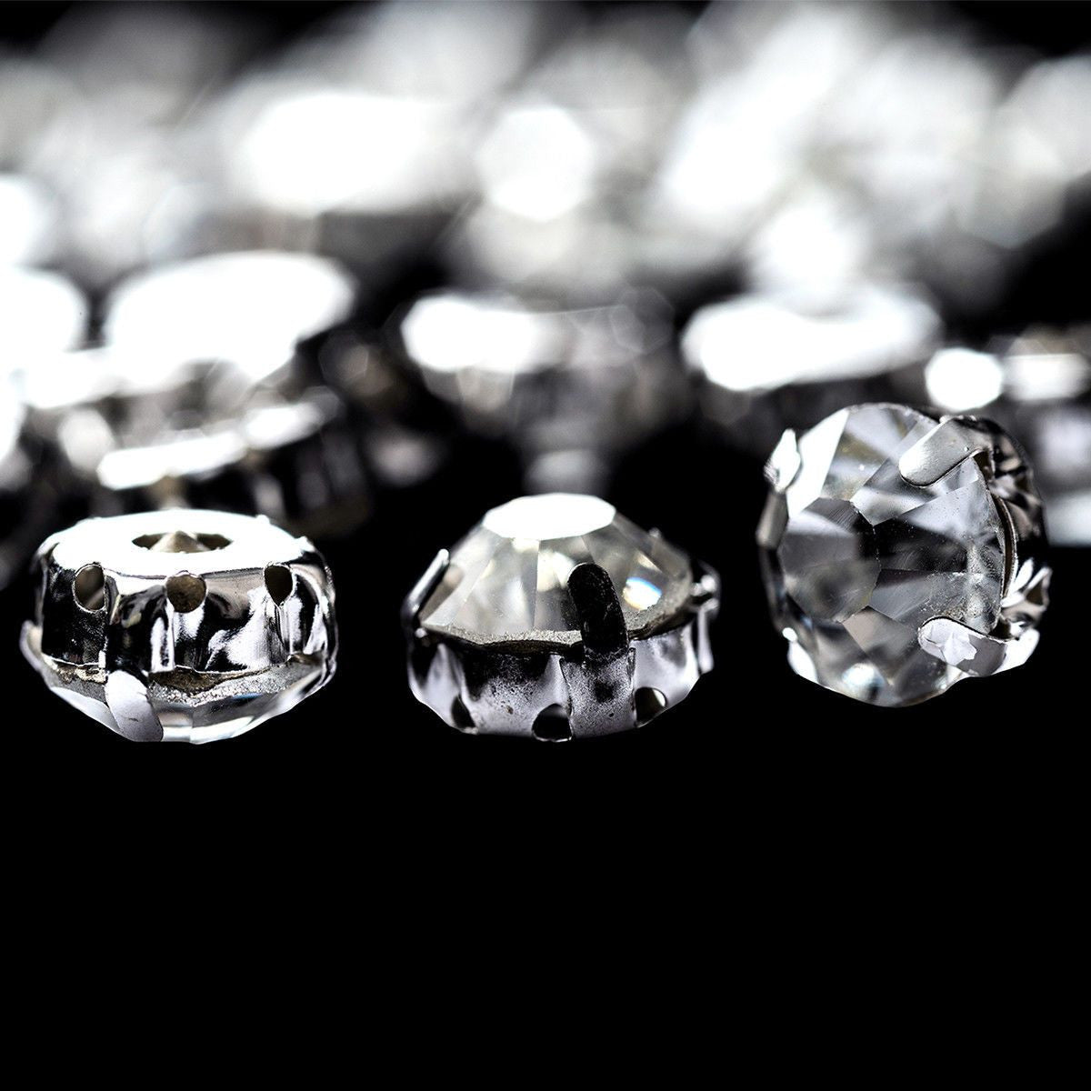 Sew-On Diamante Glass Beads (Pack of 50)