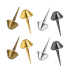 Brass Bucket Shape Double Feet Split Rivets (Pack of 50)