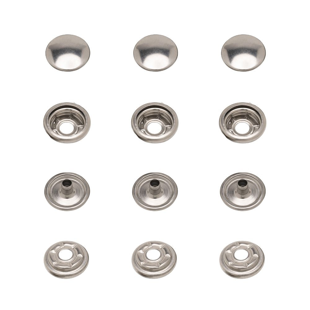 15mm PRYM Stainless Steel Press Studs (10 Sets)