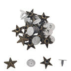 Star Shaped Studs with Back Pin Rivets (Pack of 50)