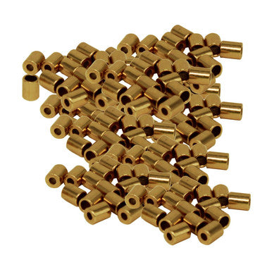 Metal Cord Stopper (Pack of 2) - Cylindrical Gold
