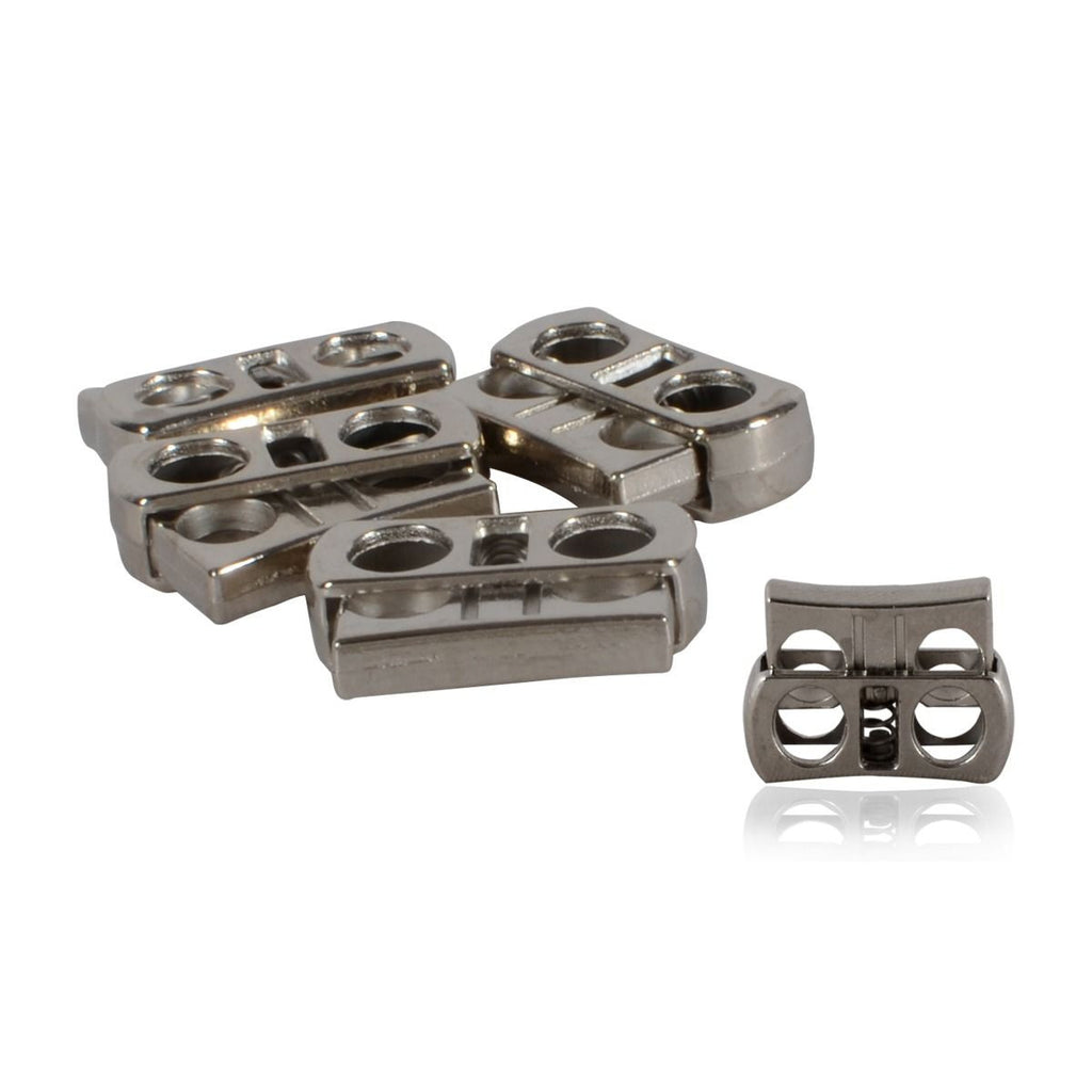 Metal Spring Loaded Cord Lock Stop Toggle Fastener - (Pack of 2)
