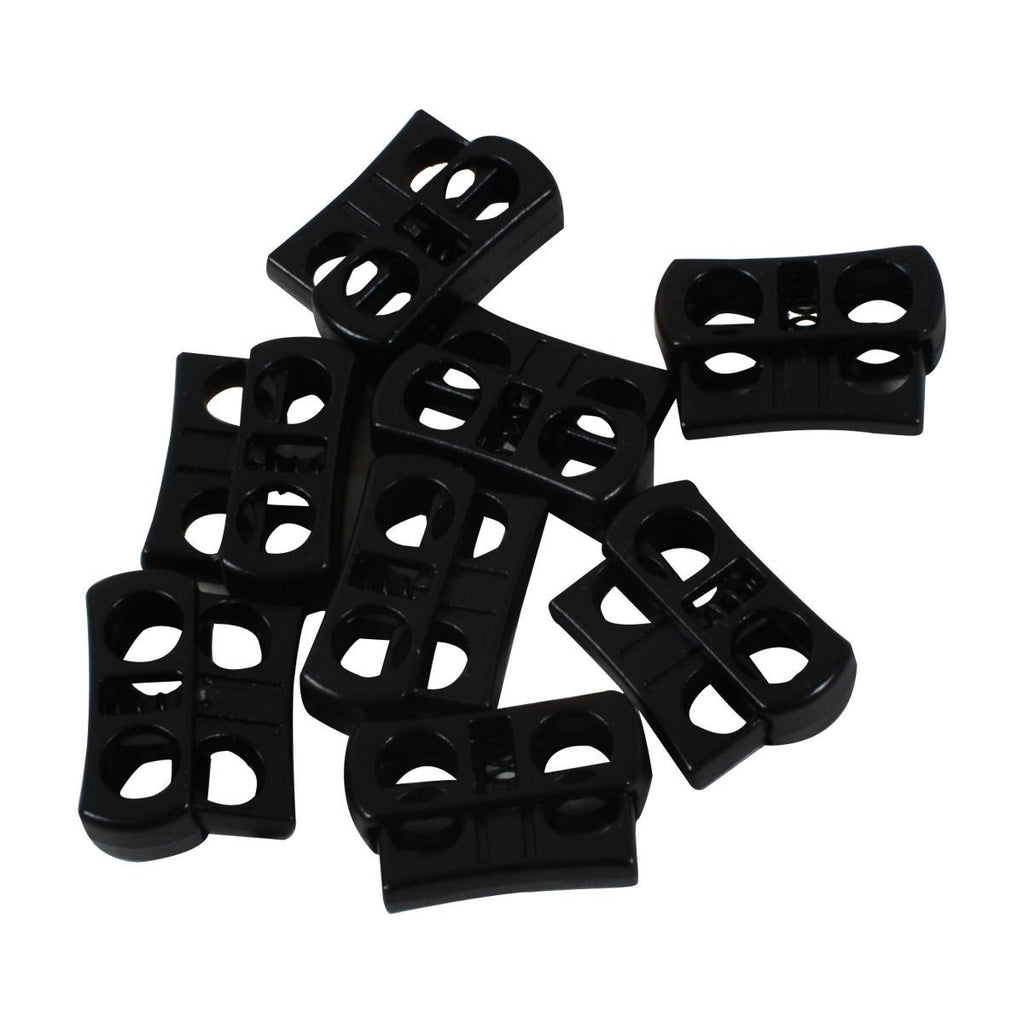 Metal Spring Loaded Cord Lock Stop Toggle Fastener - (Pack of 2)