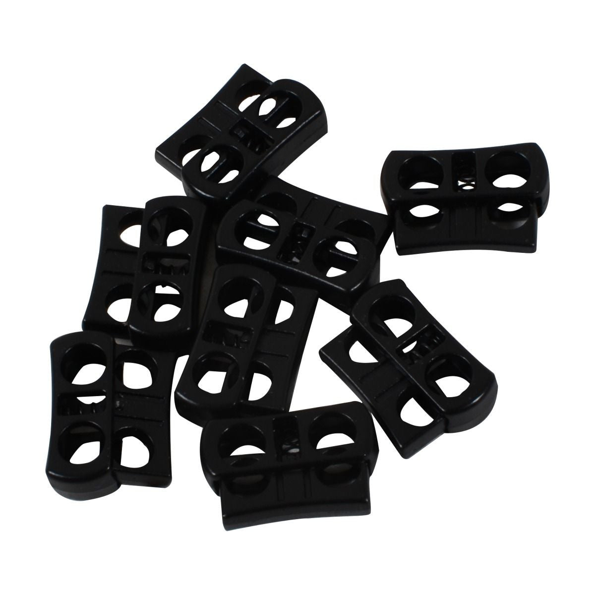 Metal Spring Loaded Cord Lock Stop Toggle Fastener - (Pack of 2)