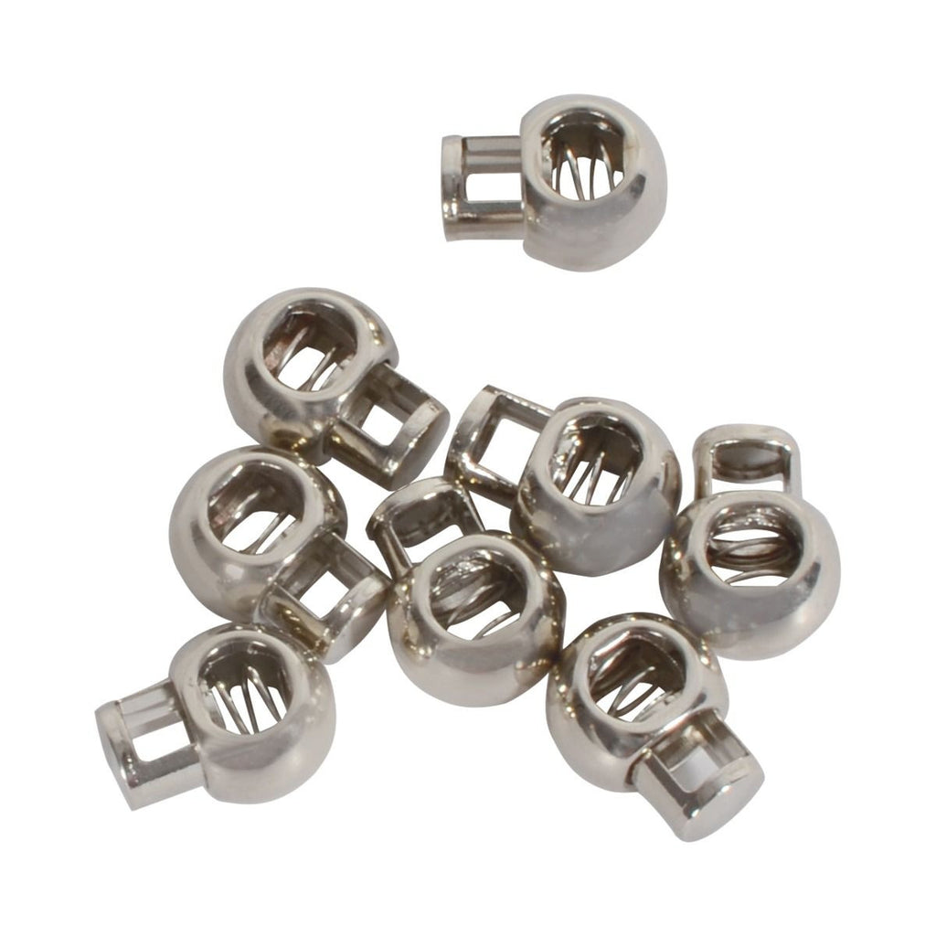 Metal Spring-Loaded Cord Stopper, 21mm x 16mm - (Pack of 2)