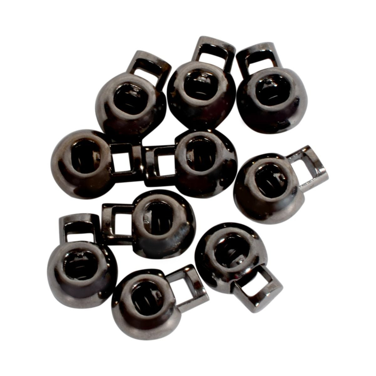 Metal Spring-Loaded Cord Stopper, 21mm x 16mm - (Pack of 2)