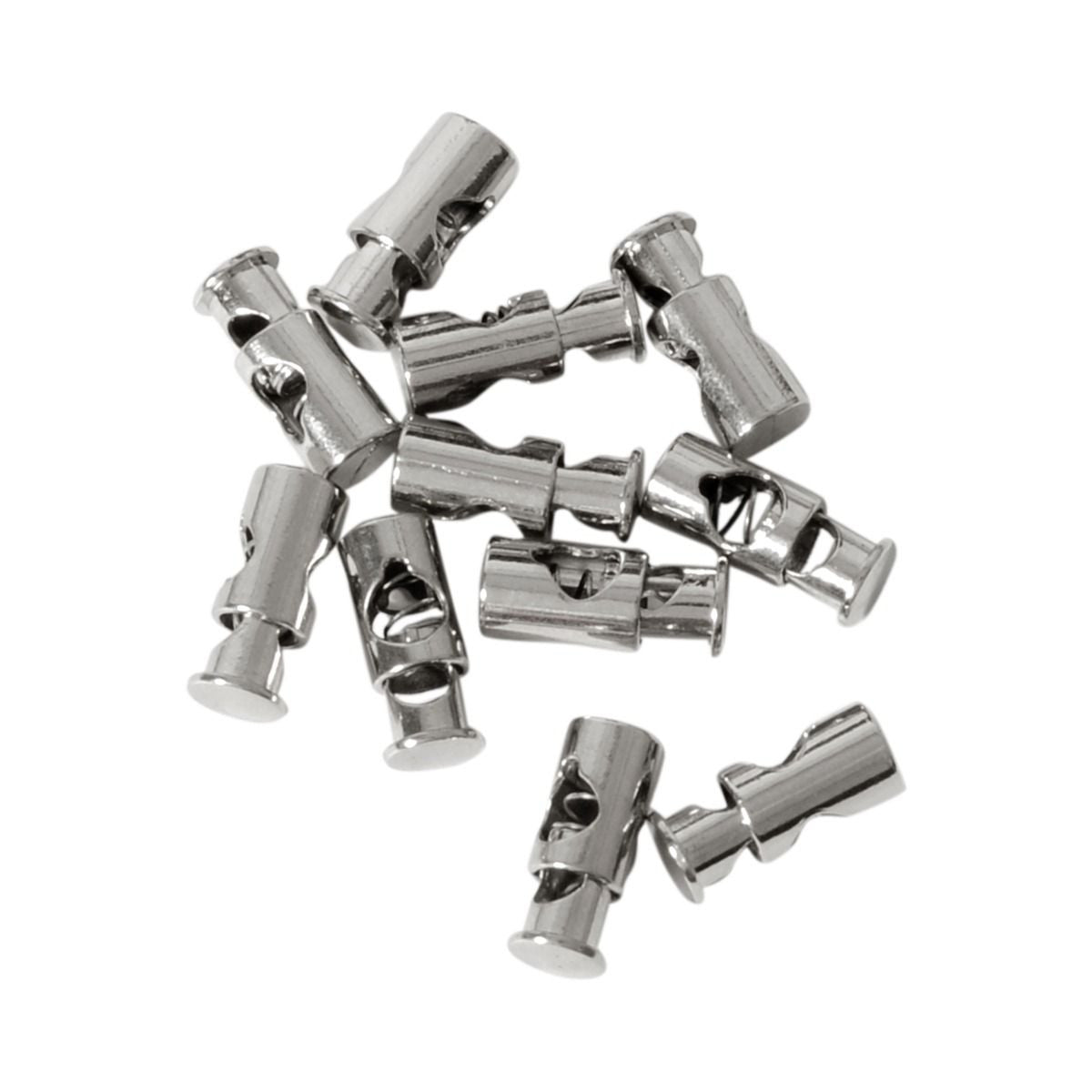 Metal Spring-Loaded Cord Stopper, 19mm x 8mm - (Pack of 2)