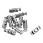 Metal Twin-Hole Push Button Cord Stopper - (Pack of 2)