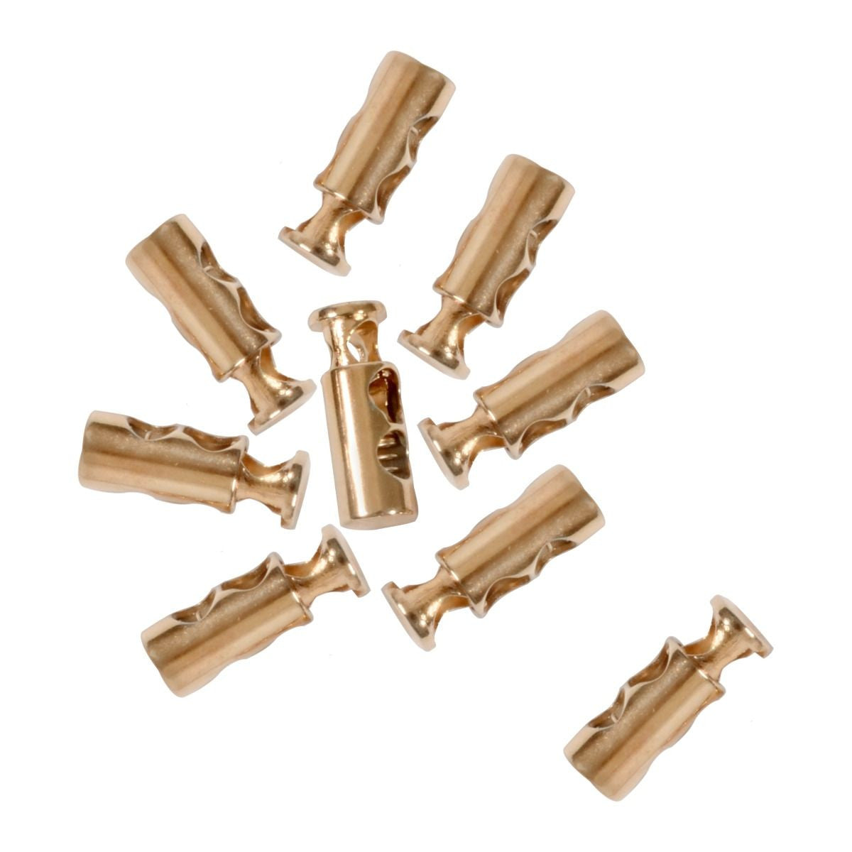 Metal Twin-Hole Push Button Cord Stopper - (Pack of 2)