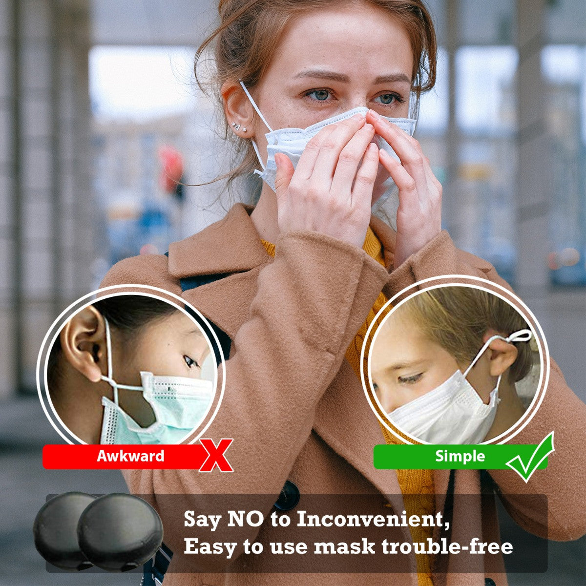 9.5mm Silicone Cord Locks Toggle Stopper