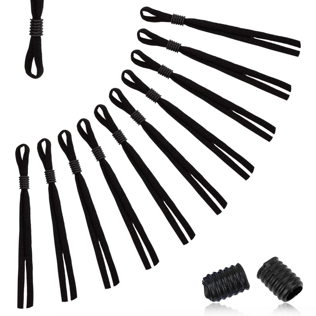 5mm Elastic Band with Plastic Cord Stopper - (Pack of 10)