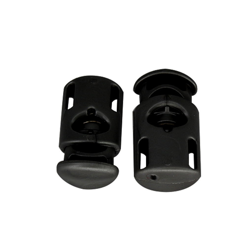 Plastic Cord Stoppers (Pack of 2)- Black